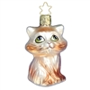Inge Glas Tan & White Cat Kitten Ornament