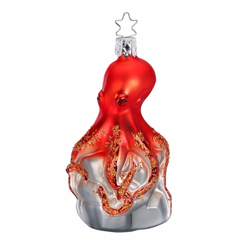 Inge Glas Octopus Blown Glass X-mas Ornament