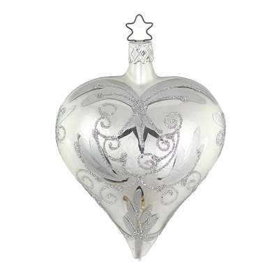 Inge Glas Brokat Heart White