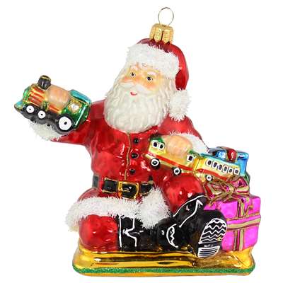 Santa With Toy Train Exclusive