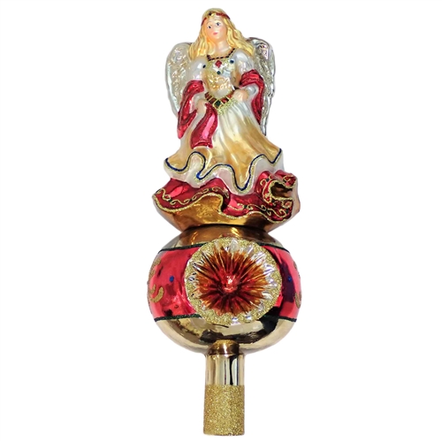 XXL Angel Red & Gold Religious Tree Topper Exclusive Series Finial
