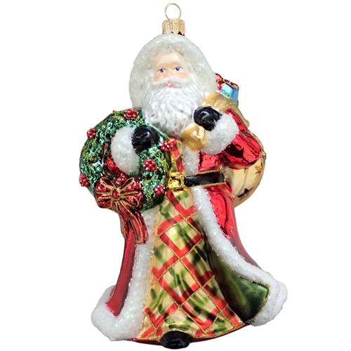 XL Santa Claus W/ Gift Bag & Wreath Exclusive Series