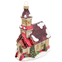 XL Traditional Church W/ Winter Scene - Exclusive Series Large
