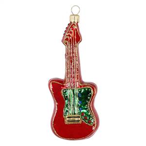 Blown Glass Guitar Legends Ornament