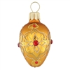 Gold Red Ruby Faberge-Inspired Egg