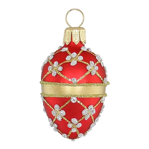 Red Gold Faberge Inspired Egg
