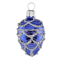 Blue Silver Faberge Inspired Egg