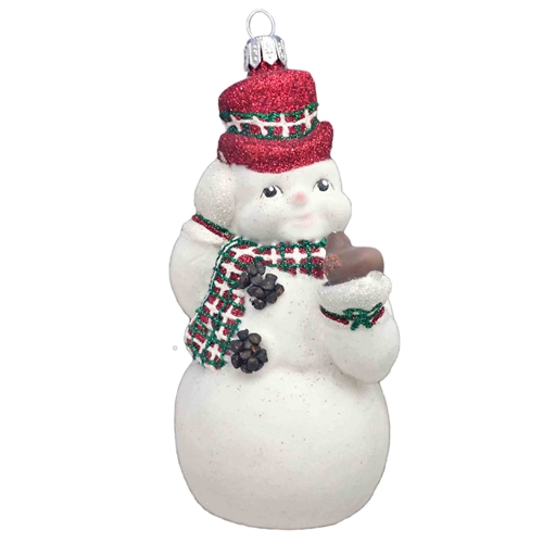 Snowman With Felt & Red Hat