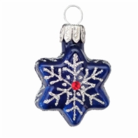 Mini Blue Star With Snowflake