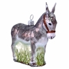 Large Handcrafted Silver Donkey Ornament