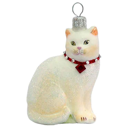 White Cat w/ Red Collar
