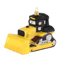 Yellow Bulldozer Ornament