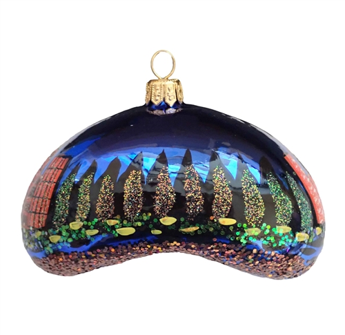 Chicago Bean At Night Ornament