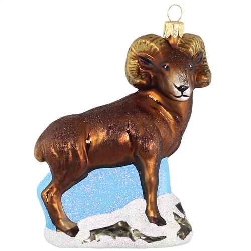 Large Big Horn Ram On Mountain Top