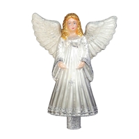 Exclusive Series Silver & White Angel Tree Topper Finial