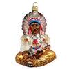 Sitting Indian Chief Ornament