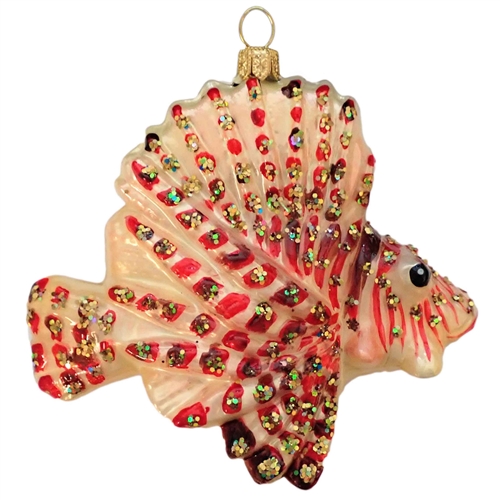 Lionfish Glass Christmas Tree Ornament