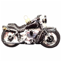Black V-Twin Motorcycle Harley Type