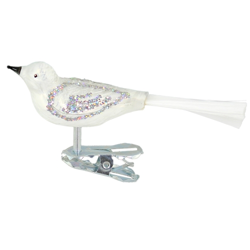 Mini Ice White & Silver Clip-On Vogel