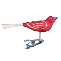 Mini Clip-On Matt Red Bird