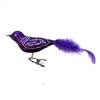Matt Purple Medium Clip-On Violet Bird