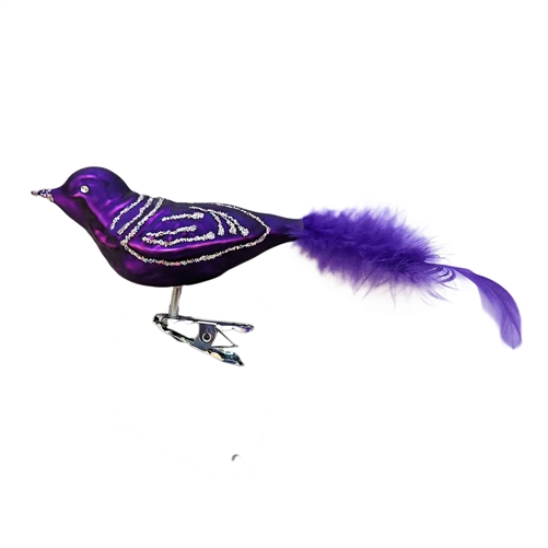 Matt Purple Medium Clip-On Violet Bird