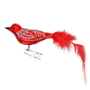 Medium Clip-On Gloss Red Bird