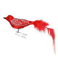 Medium Clip-On Gloss Red Bird