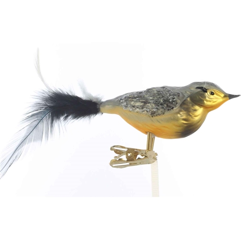 Gold Meadowlark German Glass Bird