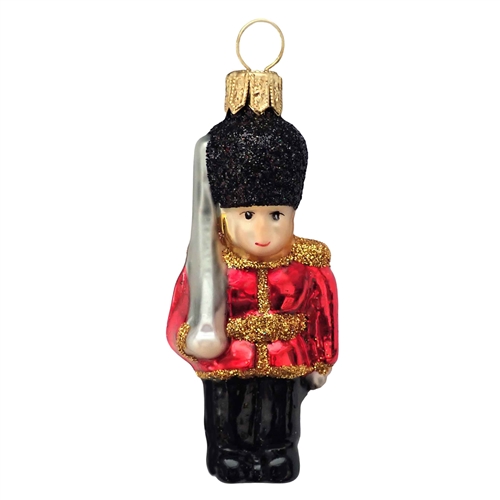 Mini Red & Black Nutcracker Guard Ornament