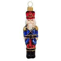 Blue Red Guard Nutcracker Ornament