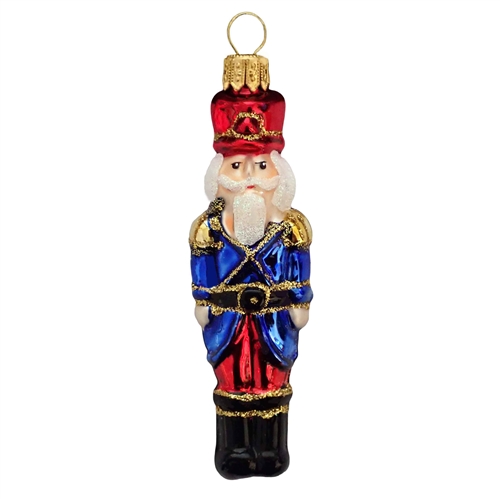 Blue Red Guard Nutcracker Ornament