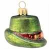 Mini Bavarian Alpine Hat Ornament With White Feather