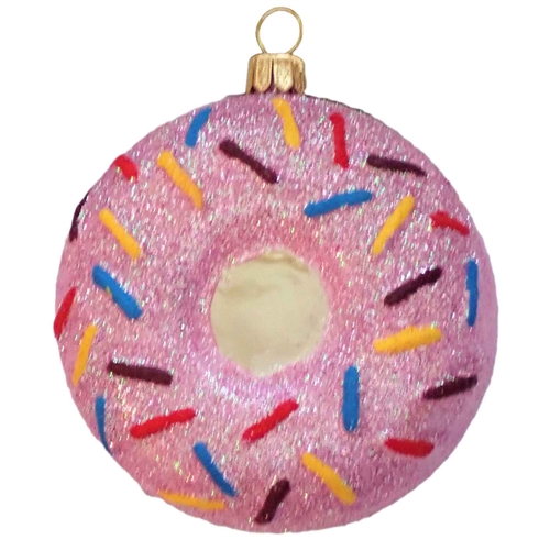Donut With Pink Frosting & Sprinkles