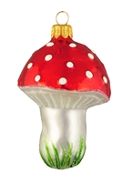 XL Red White Mushroom Ornament