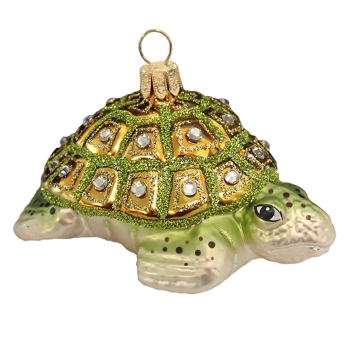 Large Glitter Turtle With Crystal-Like Elements