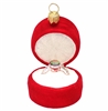 Ring In Red Velvet -Like Case Blown Glass