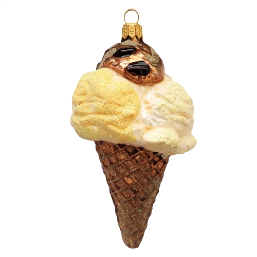 Ice Cream In Waffle Cone