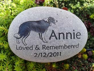 Large pet memorial stone