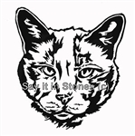 American Tabby Cat Head memorial graphic