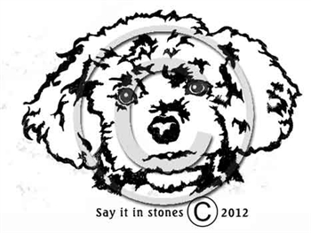 Poodle pet memorial graphic