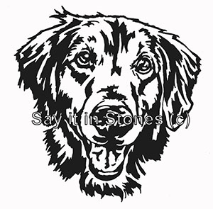 Golden Retriever Head memorial graphic