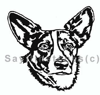 Beagle Dog  Head memorial graphic