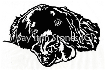 Gordon Setter Dog Head memorial graphic