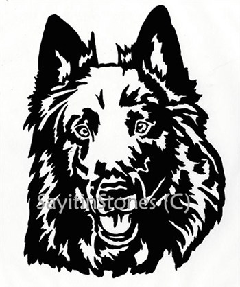 German Shephard Dog  Head memorial graphic