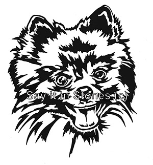 Pomeranian Dog  Head memorial graphic
