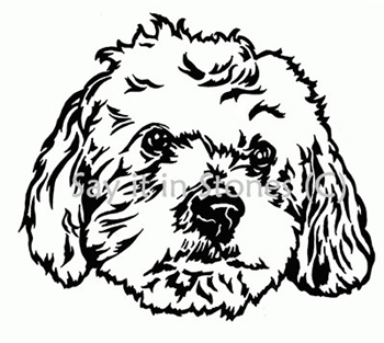 Poodle Dog  Head memorial graphic