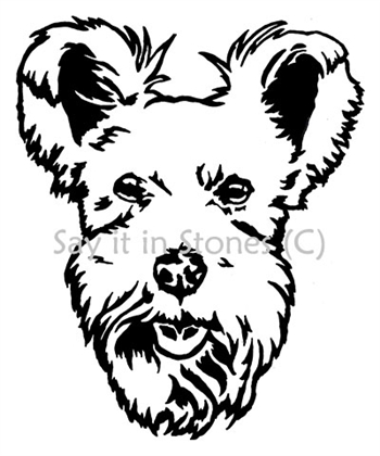 Schnauzer Dog  Head memorial graphic