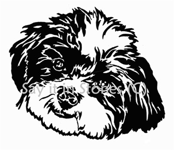 Shih Tzu Dog  Head memorial graphic