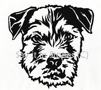 Terrier Dog  Head memorial graphic